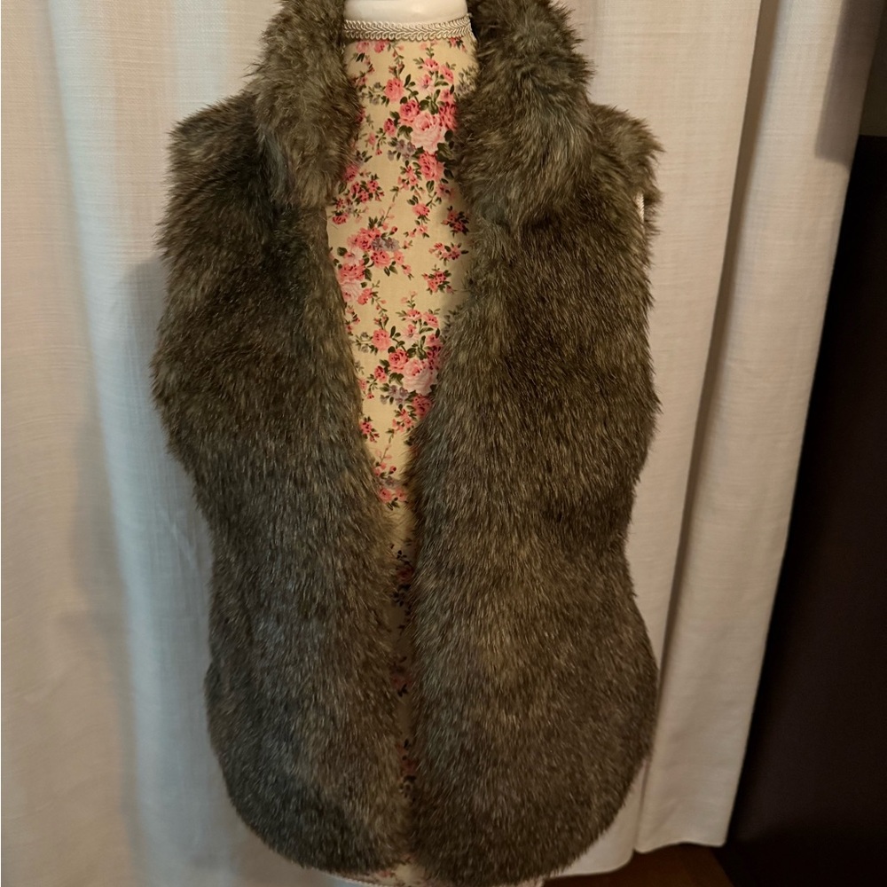 Michael Kors Brown Faux Fur Vest for Layering
